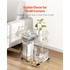 image:imageVEVOR Acrylic Side Table 2Tier Clear End Table with Storage Shelf Modern Transparent Bedside Nightstand Lucite Desk for Bedroom Living Room Home Decor 118 D x 157 W x 197 HClear