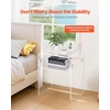 image:imageVEVOR Acrylic Side Table 2Tier Clear End Table with Storage Shelf Modern Transparent Bedside Nightstand Lucite Desk for Bedroom Living Room Home Decor 118 D x 157 W x 197 HClear