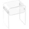 image:imageVEVOR Acrylic Side Table 2Tier Clear End Table with Storage Shelf Modern Transparent Bedside Nightstand Lucite Desk for Bedroom Living Room Home Decor 118 D x 157 W x 197 HClear