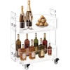 image:imageVEVOR Acrylic Side Table 2Tier Clear End Table with Storage Shelf Modern Transparent Bedside Nightstand Lucite Desk for Bedroom Living Room Home Decor 118 D x 157 W x 197 HClear