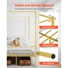 image:imageVEVOR Canopy Bed Frame Full Size Metal Canopy Bed with Minimalist Headboard amp Four Posters Design Heavy Duty Steel Slats Support Underbed Storage Space No Box Spring Needed Easy Assembly GoldFull
