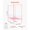 image:imageVEVOR Canopy Bed Frame Full Size Metal Canopy Bed with Minimalist Headboard amp Four Posters Design Heavy Duty Steel Slats Support Underbed Storage Space No Box Spring Needed Easy Assembly GoldTwin