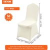 image:imageVEVOR Chair Covers Polyester Spandex Chair Cover Stretch Slipcovers for Wedding Party Dining Banquet FlatFront Chair Covers Whitea 53PCSBeigeb