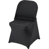 image:imageVEVOR Chair Covers Polyester Spandex Chair Cover Stretch Slipcovers for Wedding Party Dining Banquet FlatFront Chair Covers Whitea 53PCSBlack
