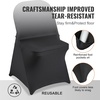 image:imageVEVOR Chair Covers Polyester Spandex Chair Cover Stretch Slipcovers for Wedding Party Dining Banquet FlatFront Chair Covers Whitea 53PCSBlack