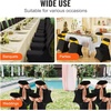 image:imageVEVOR Chair Covers Polyester Spandex Chair Cover Stretch Slipcovers for Wedding Party Dining Banquet FlatFront Chair Covers Whitea 53PCSBlack