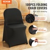 image:imageVEVOR Chair Covers Polyester Spandex Chair Cover Stretch Slipcovers for Wedding Party Dining Banquet FlatFront Chair Covers Whitea 53PCSBlack