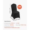 image:imageVEVOR Chair Covers Polyester Spandex Chair Cover Stretch Slipcovers for Wedding Party Dining Banquet FlatFront Chair Covers Whitea 53PCSBlacka