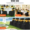 image:imageVEVOR Chair Covers Polyester Spandex Chair Cover Stretch Slipcovers for Wedding Party Dining Banquet FlatFront Chair Covers Whitea 53PCSBlacka