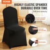 image:imageVEVOR Chair Covers Polyester Spandex Chair Cover Stretch Slipcovers for Wedding Party Dining Banquet FlatFront Chair Covers Whitea 53PCSBlacka