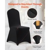 image:imageVEVOR Chair Covers Polyester Spandex Chair Cover Stretch Slipcovers for Wedding Party Dining Banquet FlatFront Chair Covers Whitea 53PCSBlacka