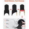 image:imageVEVOR Chair Covers Polyester Spandex Chair Cover Stretch Slipcovers for Wedding Party Dining Banquet FlatFront Chair Covers Whitea 53PCSBlackb