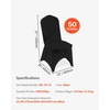 image:imageVEVOR Chair Covers Polyester Spandex Chair Cover Stretch Slipcovers for Wedding Party Dining Banquet FlatFront Chair Covers Whitea 53PCSBlackb