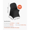 image:imageVEVOR Chair Covers Polyester Spandex Chair Cover Stretch Slipcovers for Wedding Party Dining Banquet FlatFront Chair Covers Whitea 53PCSBlackc