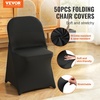 image:imageVEVOR Chair Covers Polyester Spandex Chair Cover Stretch Slipcovers for Wedding Party Dining Banquet FlatFront Chair Covers Whitea 53PCSBlackc