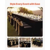 image:imageVEVOR Chair Covers Polyester Spandex Chair Cover Stretch Slipcovers for Wedding Party Dining Banquet FlatFront Chair Covers Whitea 53PCSBlackc