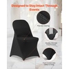image:imageVEVOR Chair Covers Polyester Spandex Chair Cover Stretch Slipcovers for Wedding Party Dining Banquet FlatFront Chair Covers Whitea 53PCSBlackc