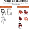 image:imageVEVOR Chair Covers Polyester Spandex Chair Cover Stretch Slipcovers for Wedding Party Dining Banquet FlatFront Chair Covers Whitea 53PCSBlackc