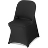 image:imageVEVOR Chair Covers Polyester Spandex Chair Cover Stretch Slipcovers for Wedding Party Dining Banquet FlatFront Chair Covers Whitea 53PCSBlackc