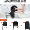 image:imageVEVOR Chair Covers Polyester Spandex Chair Cover Stretch Slipcovers for Wedding Party Dining Banquet FlatFront Chair Covers Whitea 53PCSBlackc