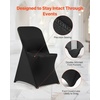 image:imageVEVOR Chair Covers Polyester Spandex Chair Cover Stretch Slipcovers for Wedding Party Dining Banquet FlatFront Chair Covers Whitea 53PCSBlackcxl