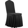 image:imageVEVOR Chair Covers Polyester Spandex Chair Cover Stretch Slipcovers for Wedding Party Dining Banquet FlatFront Chair Covers Whitea 53PCSBlackd