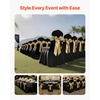 image:imageVEVOR Chair Covers Polyester Spandex Chair Cover Stretch Slipcovers for Wedding Party Dining Banquet FlatFront Chair Covers Whitea 53PCSBlackd