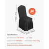 image:imageVEVOR Chair Covers Polyester Spandex Chair Cover Stretch Slipcovers for Wedding Party Dining Banquet FlatFront Chair Covers Whitea 53PCSBlackd