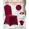image:imageVEVOR Chair Covers Polyester Spandex Chair Cover Stretch Slipcovers for Wedding Party Dining Banquet FlatFront Chair Covers Whitea 53PCSBurgundya