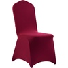 image:imageVEVOR Chair Covers Polyester Spandex Chair Cover Stretch Slipcovers for Wedding Party Dining Banquet FlatFront Chair Covers Whitea 53PCSBurgundya