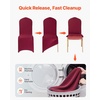 image:imageVEVOR Chair Covers Polyester Spandex Chair Cover Stretch Slipcovers for Wedding Party Dining Banquet FlatFront Chair Covers Whitea 53PCSBurgundya