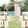 image:imageVEVOR Chair Covers Polyester Spandex Chair Cover Stretch Slipcovers for Wedding Party Dining Banquet FlatFront Chair Covers Whitea 53PCSIvoryb