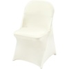 image:imageVEVOR Chair Covers Polyester Spandex Chair Cover Stretch Slipcovers for Wedding Party Dining Banquet FlatFront Chair Covers Whitea 53PCSIvoryb