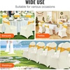 image:imageVEVOR Chair Covers Polyester Spandex Chair Cover Stretch Slipcovers for Wedding Party Dining Banquet FlatFront Chair Covers Whitea 53PCSIvorybeige