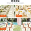 image:imageVEVOR Chair Covers Polyester Spandex Chair Cover Stretch Slipcovers for Wedding Party Dining Banquet FlatFront Chair Covers Whitea 53PCSIvoryc