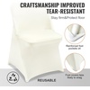 image:imageVEVOR Chair Covers Polyester Spandex Chair Cover Stretch Slipcovers for Wedding Party Dining Banquet FlatFront Chair Covers Whitea 53PCSIvoryc