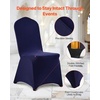 image:imageVEVOR Chair Covers Polyester Spandex Chair Cover Stretch Slipcovers for Wedding Party Dining Banquet FlatFront Chair Covers Whitea 53PCSNavy Bluea