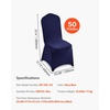 image:imageVEVOR Chair Covers Polyester Spandex Chair Cover Stretch Slipcovers for Wedding Party Dining Banquet FlatFront Chair Covers Whitea 53PCSNavy Bluea