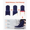 image:imageVEVOR Chair Covers Polyester Spandex Chair Cover Stretch Slipcovers for Wedding Party Dining Banquet FlatFront Chair Covers Whitea 53PCSNavy Bluea