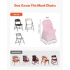 image:imageVEVOR Chair Covers Polyester Spandex Chair Cover Stretch Slipcovers for Wedding Party Dining Banquet FlatFront Chair Covers Whitea 53PCSPinkc