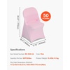 image:imageVEVOR Chair Covers Polyester Spandex Chair Cover Stretch Slipcovers for Wedding Party Dining Banquet FlatFront Chair Covers Whitea 53PCSPinkc