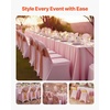 image:imageVEVOR Chair Covers Polyester Spandex Chair Cover Stretch Slipcovers for Wedding Party Dining Banquet FlatFront Chair Covers Whitea 53PCSPinkc