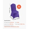 image:imageVEVOR Chair Covers Polyester Spandex Chair Cover Stretch Slipcovers for Wedding Party Dining Banquet FlatFront Chair Covers Whitea 53PCSPurplea
