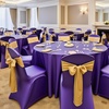image:imageVEVOR Chair Covers Polyester Spandex Chair Cover Stretch Slipcovers for Wedding Party Dining Banquet FlatFront Chair Covers Whitea 53PCSPurplea