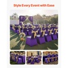 image:imageVEVOR Chair Covers Polyester Spandex Chair Cover Stretch Slipcovers for Wedding Party Dining Banquet FlatFront Chair Covers Whitea 53PCSPurplea