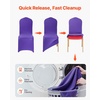 image:imageVEVOR Chair Covers Polyester Spandex Chair Cover Stretch Slipcovers for Wedding Party Dining Banquet FlatFront Chair Covers Whitea 53PCSPurplea