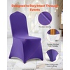 image:imageVEVOR Chair Covers Polyester Spandex Chair Cover Stretch Slipcovers for Wedding Party Dining Banquet FlatFront Chair Covers Whitea 53PCSPurplea