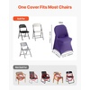 image:imageVEVOR Chair Covers Polyester Spandex Chair Cover Stretch Slipcovers for Wedding Party Dining Banquet FlatFront Chair Covers Whitea 53PCSPurplec