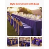 image:imageVEVOR Chair Covers Polyester Spandex Chair Cover Stretch Slipcovers for Wedding Party Dining Banquet FlatFront Chair Covers Whitea 53PCSPurplec