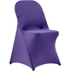 image:imageVEVOR Chair Covers Polyester Spandex Chair Cover Stretch Slipcovers for Wedding Party Dining Banquet FlatFront Chair Covers Whitea 53PCSPurplec